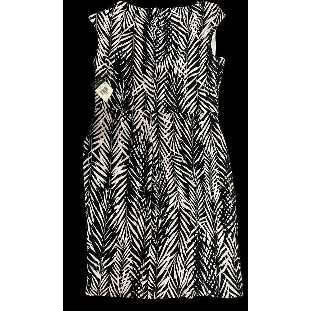 NWT Lauren Ralph Lauren Black and White Dress Size 16
